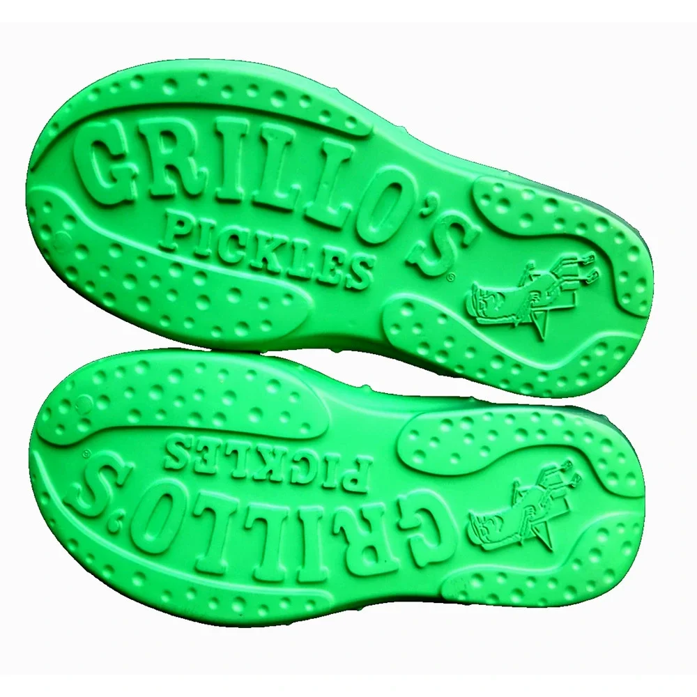 RARE GRILLO'S PICKLES — LIMITED-RELEASE PICKLE SLIDES-CLOGS